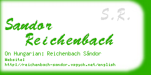sandor reichenbach business card